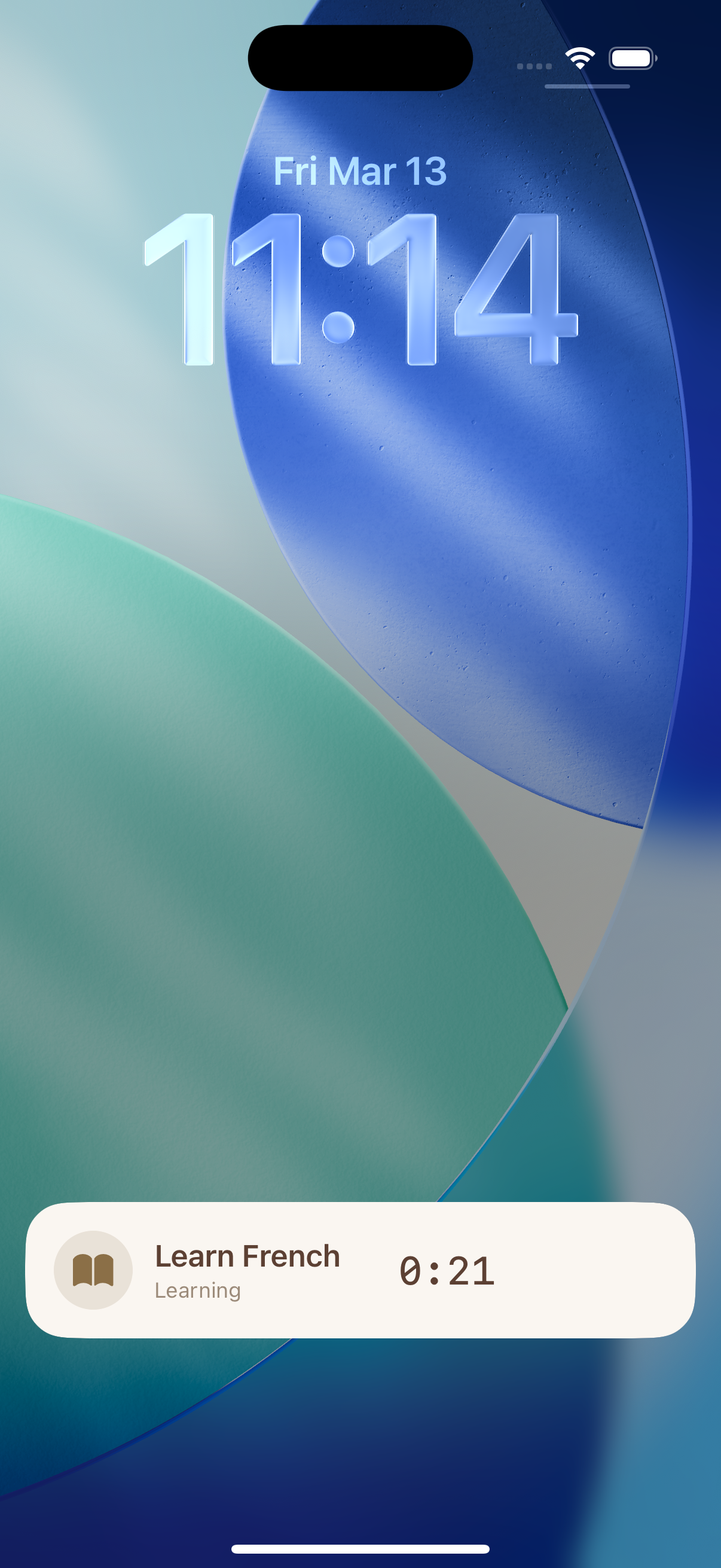 Lock screen live activity